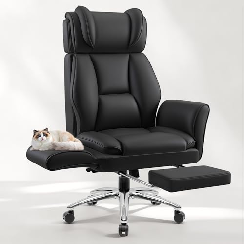Executive Office Chair with Footrest and Lumbar Support