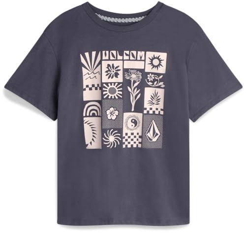 Image of Volcom Girls Shirts - Casual Crewneck Short Sleeve Graphic Tee Trendy Tops - Breathable Girls Summer Clothes