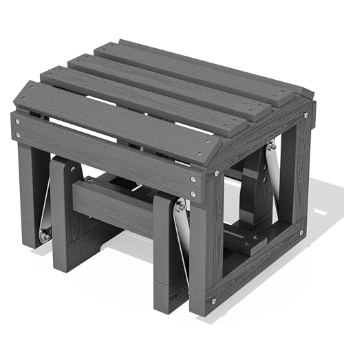 SERWALL HDPE Glider Ottoman, All-Weather Outdoor Footrest for Gliding Chair,
