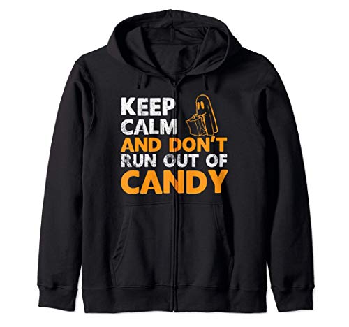 Funny Halloween Apparel - Never Run Out Of Candy Zip Hoodie