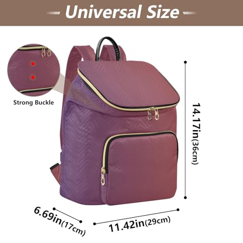 Sac à dos violet marron dégradé femme petit format tendance avec pompon