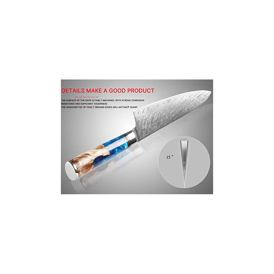 Knife-Set-9PCS-Kitchen-Knife-Set-High-Carbon-Japanese-VG10-Damascus-Steel-Chef-Knife-Resin-Handle-Kitchen-Knife-Santoku-Knife-Bread-Knife-Kitchen-Knife-Set-Color-9PCS-Kitchen-Knife Knife Set, 9PCS Kitchen Knife Set High Carbon Japanese VG10 Damascus Steel Chef Knife Resin Handle Kitchen Knife Santoku Knife Bread Knife Kitchen Knife Set (Color : 9PCS Kitchen Knife)