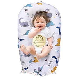 Sweety Baby Newborn Lounger Cover for DockATot Deluxe, 100% Cotton Cover for Dock A Tot (Dinosaur)