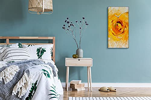 Horloge sur toile fleur abstraite pour créer une ambiance zen et moderne au salon - 5