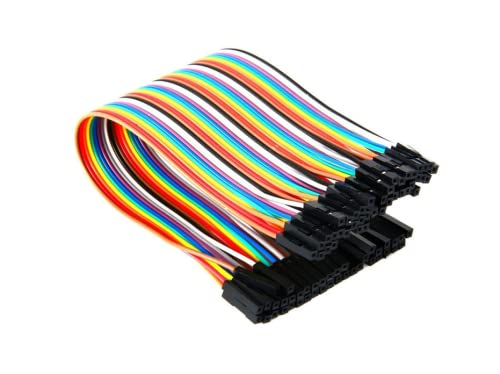 Prakti Female to Female Jumper Wires Breadboard DuPont 2.54MM 1P-1P - Pack of 20 (B09RZJZ1CG) Amazon Price History, Amazon Price Tracker