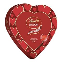 Idea Regalo - Lindt & Sprüngli San Valentino Scatola Regalo Cioccolatini Lindor a Forma di Cuore al Cioccolato al Latte, 96g