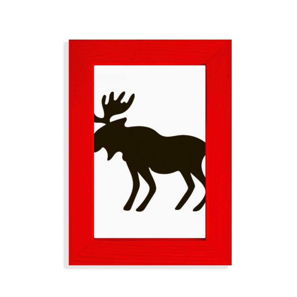 Cadre photo élan noir mignon rouge, idée cadeau originale pour pendaison de crémaillère