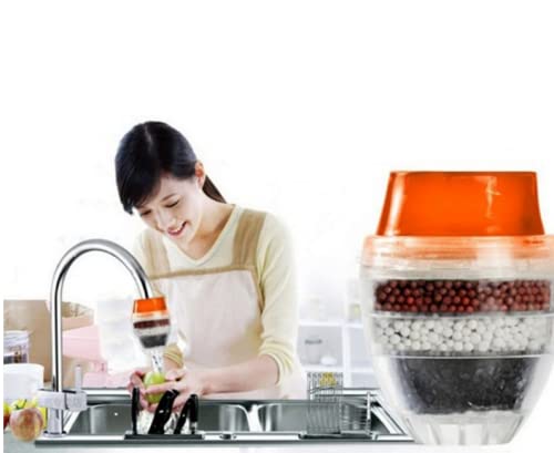 3 Pack Faucet Mount Filters Faucet Water Purifier Five-Layer Filter Activated Carbon Filter Suitable for faucets with a — view 7