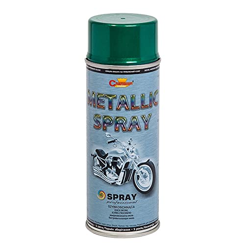 SolaDirect Green Metallic Glitter Metalized Spray Paint 400 mL for Motorcycle Scooter Bike