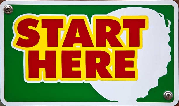 Start Here Sign Sticker, Waterproof Sticker | Wall Stickers