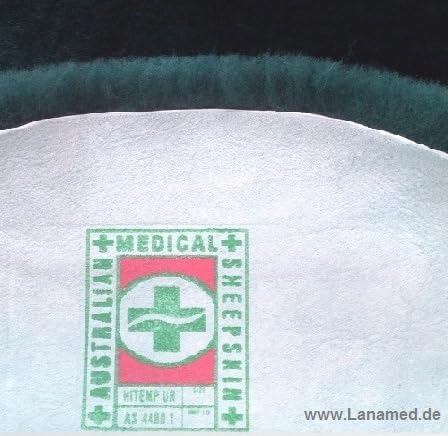 Australisches medizinisches Schaffell AS-4480,1. Länge ca. 95 cm. Scherkraftreduzierendes Antidekubitus-Fell. 80° C waschbar, hygienisch rein. Druckentlastend