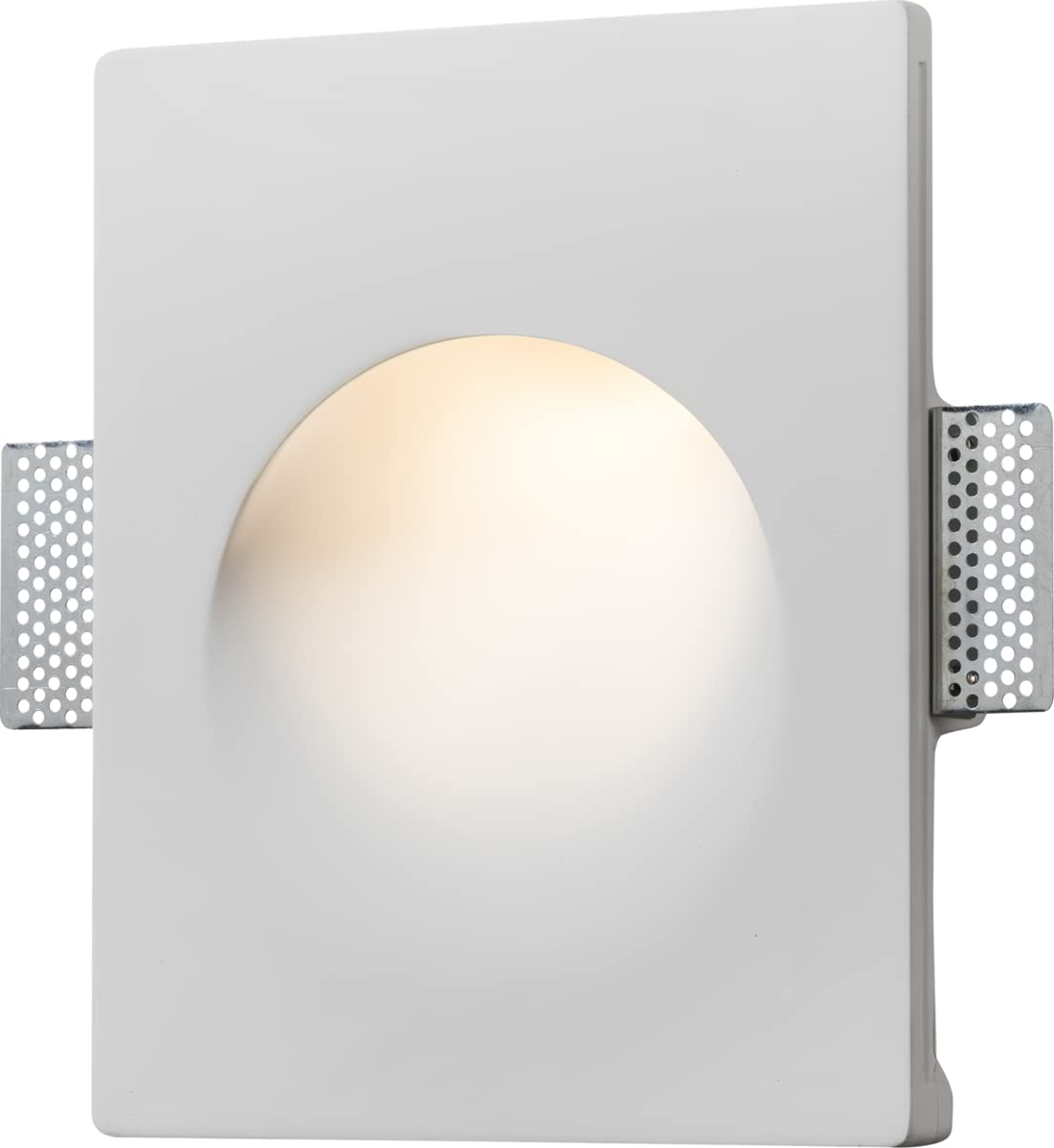 Knightsbridge 230V GU10 35W Recessed Round Plaster Wall Light, White