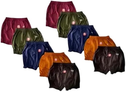Kids Clothing' Girls Cotton Summer Shorts Soft &amp; Breathable Casual Elastic Waist Comfort Fit_Pack of 5 Multicolor_18