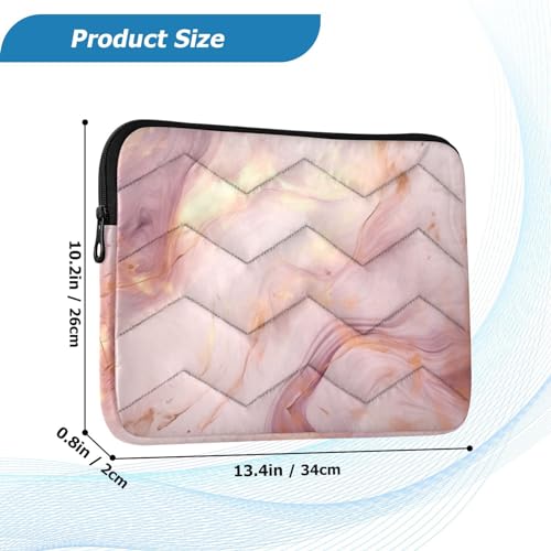 Funda para portátil mármol rosa dorado de 13-14 pulgadas miniatura 3