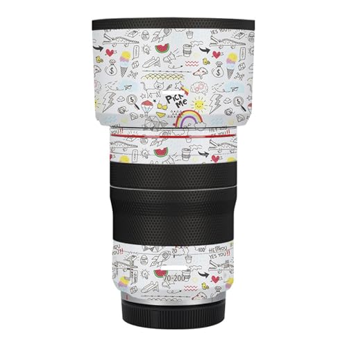 Mebont ステッカーは、Canon キヤノン RF70-200mm F4 L IS USM に適合する保護装飾ステッカーで、耐擦傷性、耐摩耗性を備えたカメラスキン保護フィルム、迷彩(グラフィティキュート)