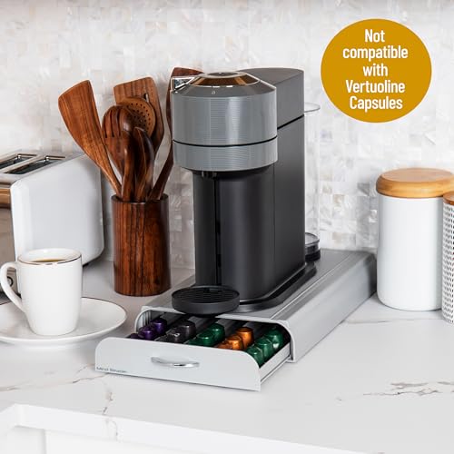 Mind Reader "Anchor Per 50 Capsule Nespresso, Cassettiera In Cialde Color Argento - 3