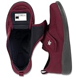 [SPRGREEN] 理学療法士監修 介護シューズ 名前が書ける レディース リハビリシューズ 女性用 施設 院内 介護用靴 4E 軽量 幅広甲高 入院 転倒防止 滑り止め 高齢者 婦人靴 (レッド，23.5cm)