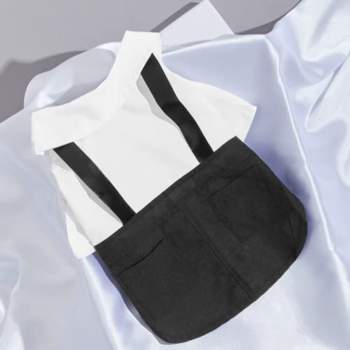 T'chaque Small Dog Tuxedo Suit Pet Costume, Stylish Dog Tuxedo Shirt With Bow Ties Collar, Gentleman Puppy Outfit/Dress/Clothes/Shirts, Holiday Wedding Birthday Party Black/White Business Dress Up L #TOP7