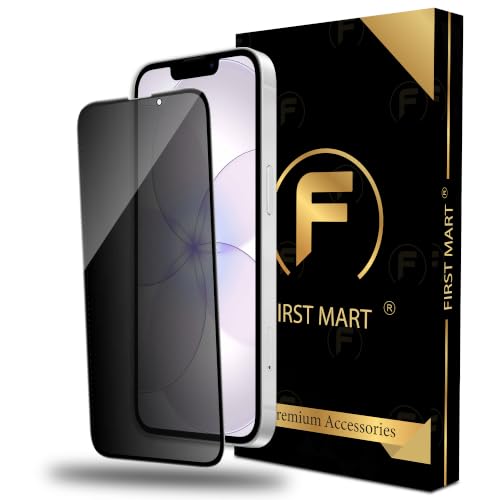 Image of FIRST MART Privacy Tempered Glass for iPhone 17e, iPhone 14 & 16e | Anti-Spy Screen Protector, Edge-to-Edge 9H Scratch Protection, Case-Friendly, Bubble-Free | Pack of 1