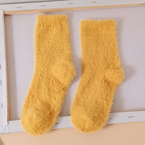 Image of TINTAO Womens Fuzzy Wool Boots Socks,Thick Knit Vintage Winter Warm Cozy Casual Crew Socks,Slouch Calf socks Gifts,#L1009