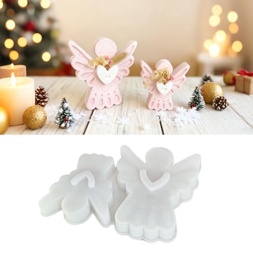 KLINNA 3PCS Silikonform Engel, Silikonformen Gießformen Set für Weihnachten, Silikon Formen Zum Gießen, Gießformen Silikon Weihnachten Engel mit Herz für DIY Bastelsets, Deko Anhänger, Kerzengiessform KLINNA 3PCS Silikonform Engel, Silikonformen Gießformen Set für Weihnachten, Silikon Formen Zum Gießen, Gießformen Silikon Weihnachten Engel mit Herz für DIY Bastelsets, Deko Anhänger, Kerzengiessform