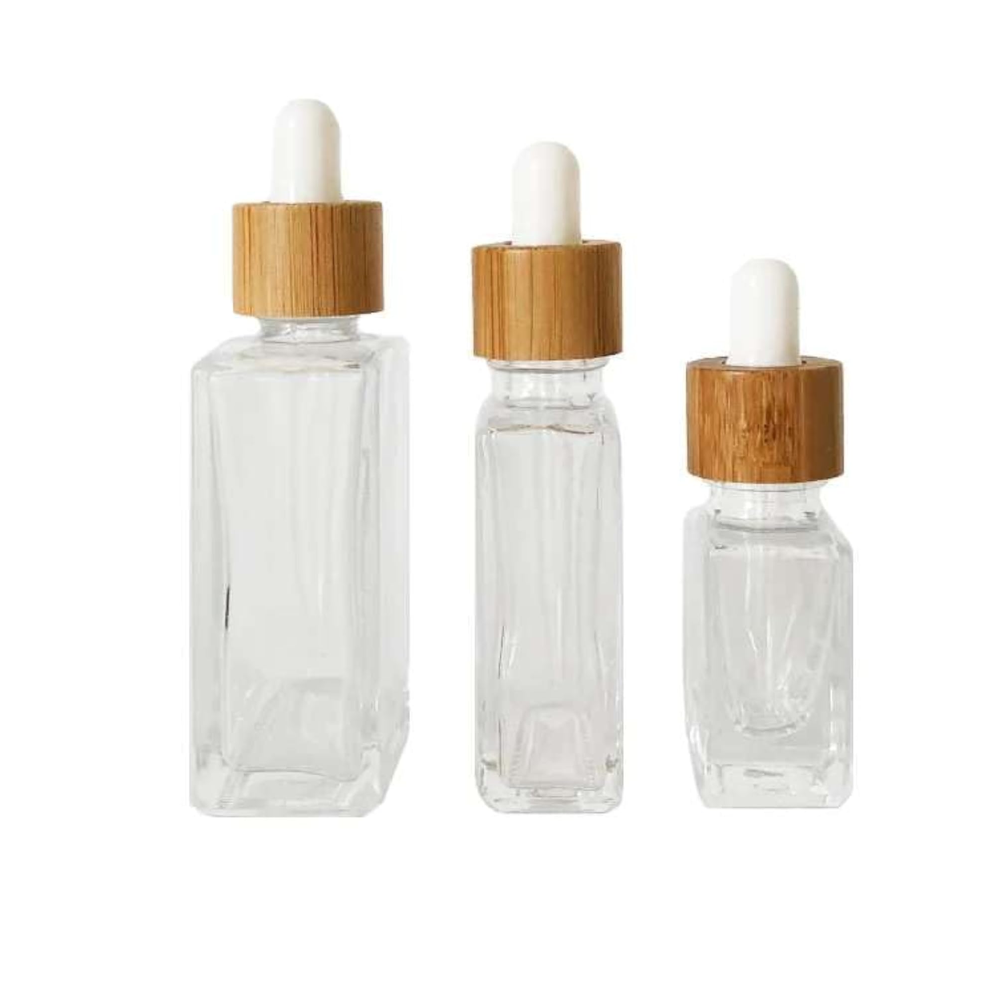 Elegant Glass Dropper Bottles, 3-Piece Set for Essential Oils