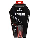 STIGA Carbon Advance Cybershape Table Tennis Bat – 5+2 Ply Blade with 5 Wooden and 2 Carbon Fibre Layers, Large, Optimised Sweet Spot & STAR Advance Rubber – For Ambitious Players