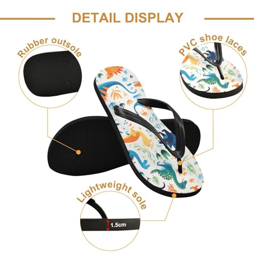 Dinosaur Men's & Women's Classical Beach Rubber Sandal Flip Flop Comfortable Slipper 214B28602