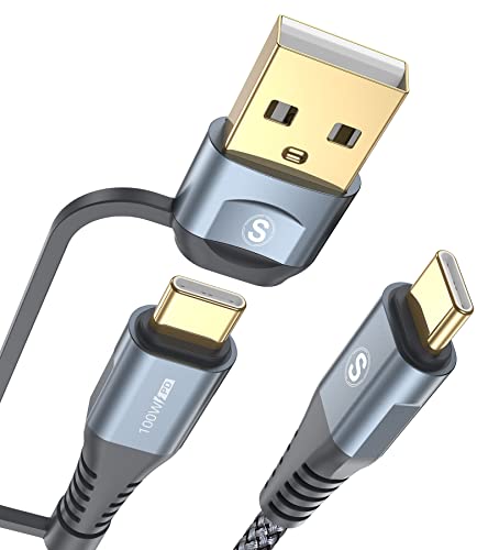 2in1 タイプc ケーブル【1m】Sweguard USB A/C-C ケーブルiPhone 16 15 充電ケーブル充電器アイフォン16 15/いphone15 16 pro Max, (灰) 2in1 タイプc ケーブル【1m】Sweguard USB A/C-C ケーブルiPhone 16 15 充電ケーブル充電器アイフォン16 15/いphone15 16 pro Max, (灰)