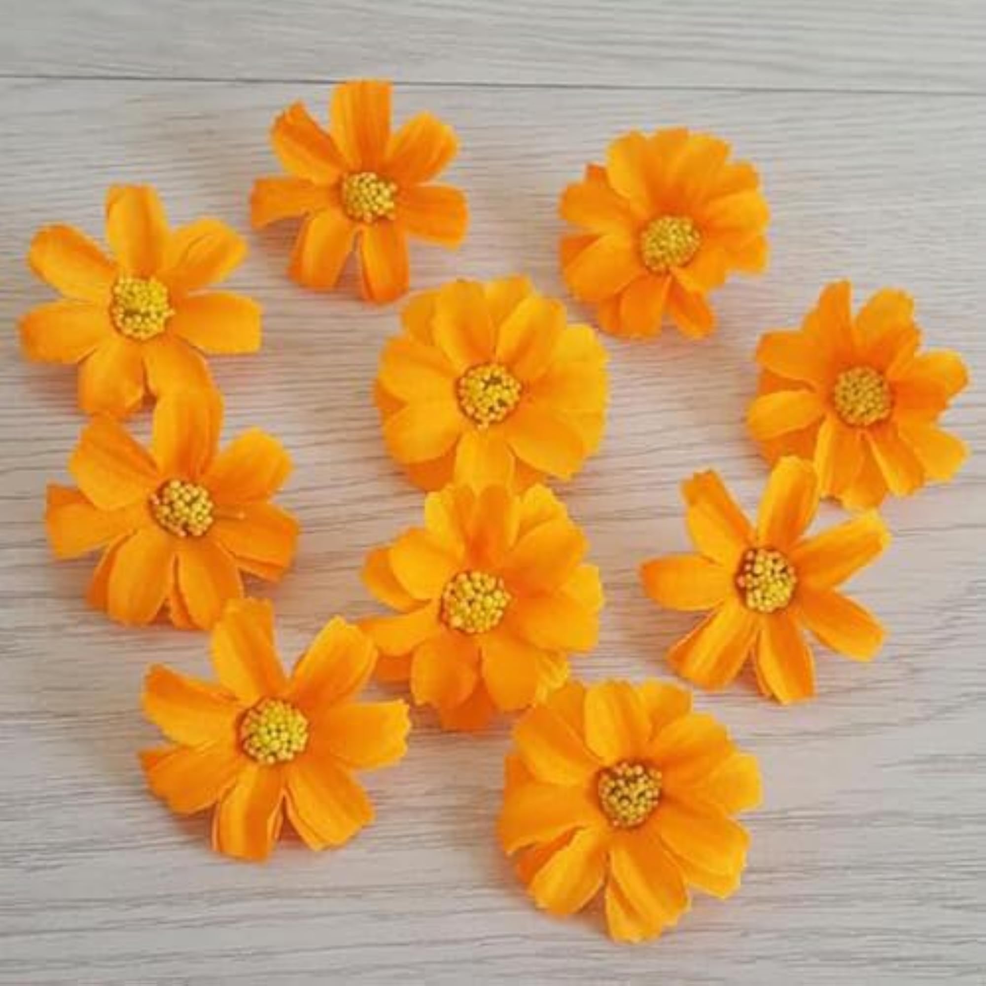 Artificial Flowers Orange Floral Wall Hanging Decoration