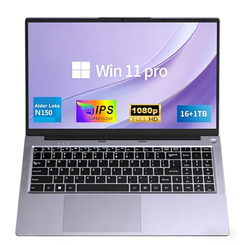 FUNYET Ordenador Portátil 15.6 Pulgadas, 16 GB de RAM, 1 TB de SSD, 2026 Win 11 Pro Laptop, PC Portátil Procesador N150 (hasta 3,6 GHz), 6000mAh, FHD 1920*1080, Teclado Retroiluminado Notebook,purple