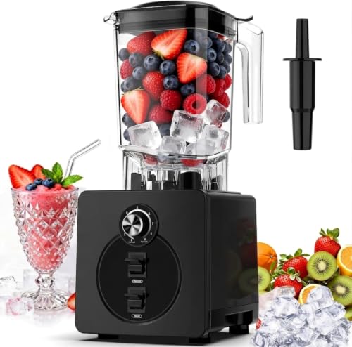 Image of AIZIYO Professional Blender for Smoothies, 60 oz BPA-Free Pitcher, 2200W Peak Watts,Blenders for Kitchen, Dishwasher Safe,Programs for Frozen Drinks & Nutrient MilkShakes & Nut Milk, Black