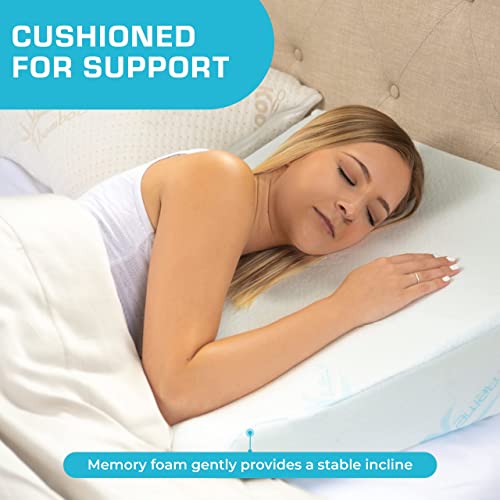 Xtreme Comforts Wedge Pillows - 7" Memory Foam Bed Wedge Pillow For Sleeping - Great For Acid Reflux, Snoring, Back Pain, And Heartburn (1Pk) #TOP6