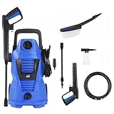 Neo® Electric High Pressure Washer 110 Bar High Power Jet Water Patio Car Cleaner with Foam Tank and Brush Included
