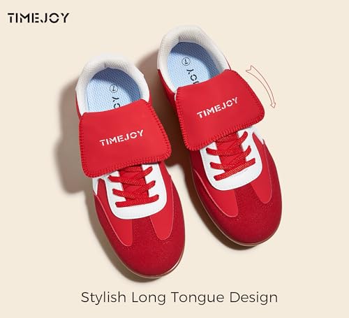 Women's Fashion Retro Sneakers Classic Tennis Shoes Non-Slip Gum Sole Low-Top Lace-Up for Casual Walking2