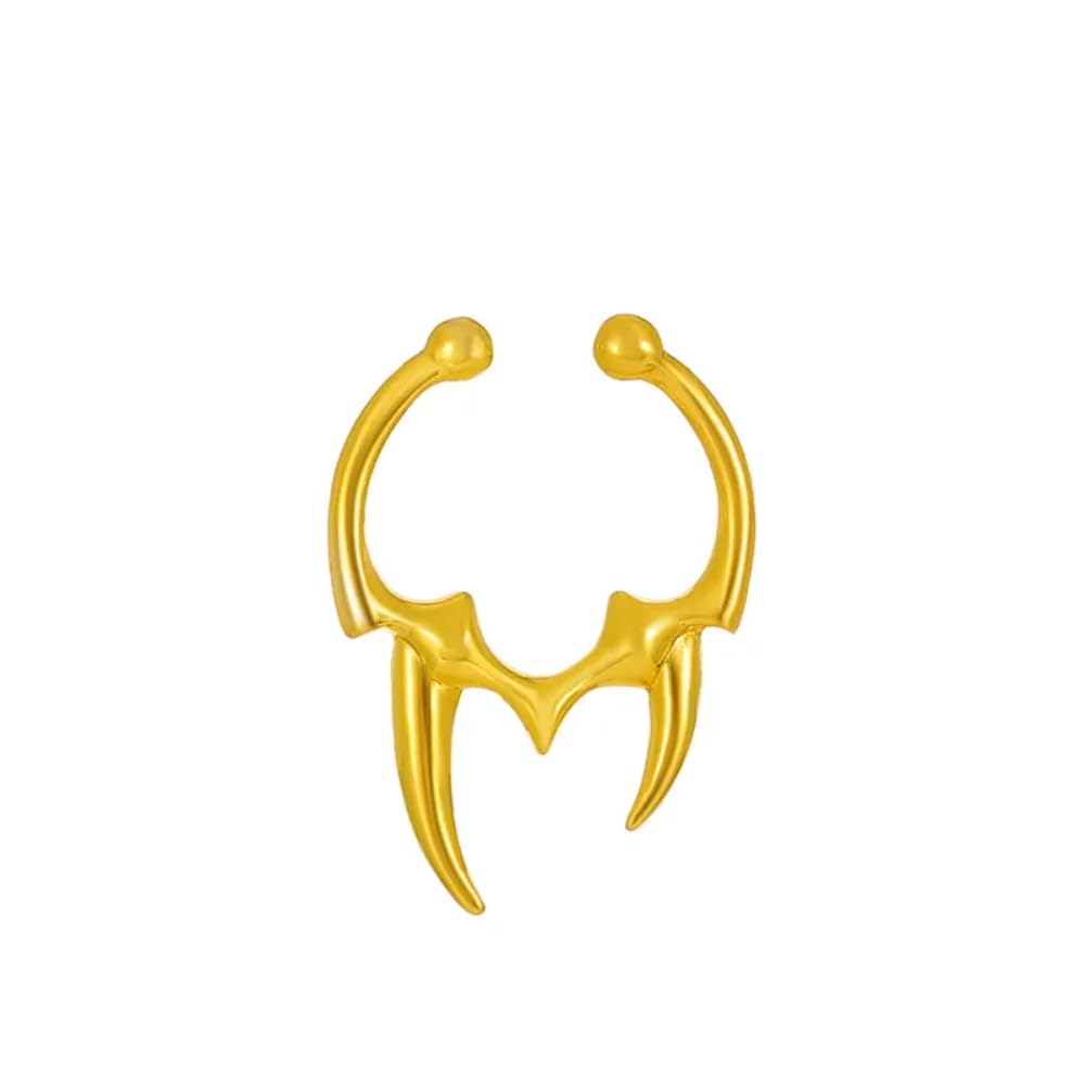 Via Mazzini Gold Plated Fake Septum Nose Hoop Rings Faux False Nose Ring Non Piercing Clip On Nose Hoop Rings Body Piercing Jewelry (BB0160) 1 Pc Only (B0CXTDY9QZ) Amazon Price History, Amazon Price Tracker