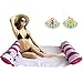 NXYX Chaise Longue de Flotteur de Piscine, hamac d'eau Gonflable d'inclinaison Flottant de Plage de Piscine pour Le Plaisir et Le Repos de Vacances d'adultes (Rose Rouge)