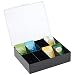 Produktbild mDesign Küchen Organizer  praktischer Kasten mit Deckel für Küche und Speisekammer  Aufbewahrungsbox mit 8 Fächern  ideal für Tee, Kaffee, Gewürze und andere Lebensmittel  schwarz