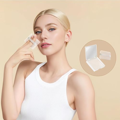 DHWEKU oil control paper Oil Control Blotting Paper für das Gesicht mit Spiegel und Puff Packung mit mattierten Gesichtskarten Waren Handy, saugfähiges Papier von 200, bequem und erfrischend