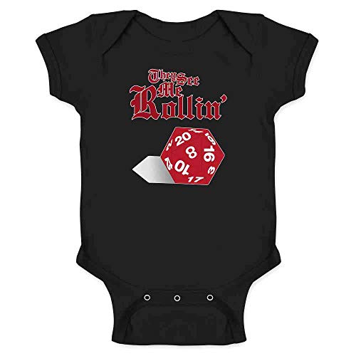 They See Me Rollin D20 Funny RPG Infant Bodysuit Black 12M
