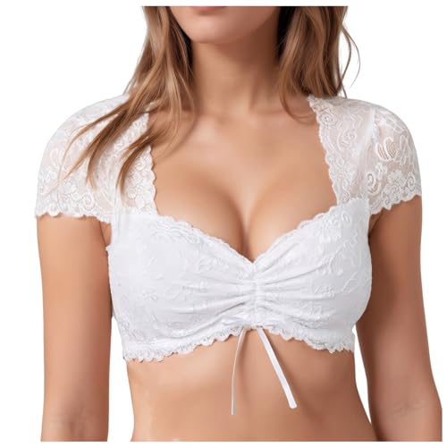 Gilet en dentelle élégant avec détails transparents de qualité pour Dirndl