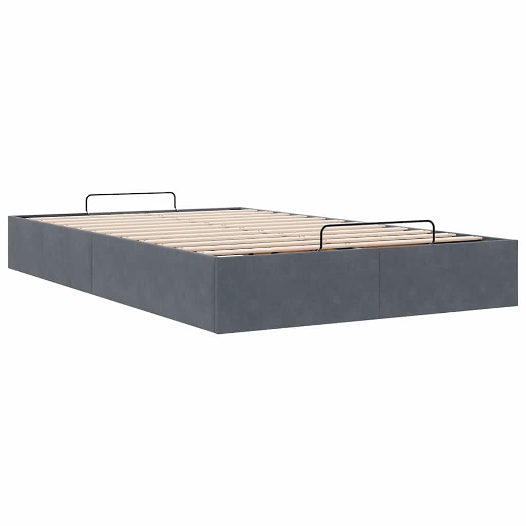 Canapé Abatible 120 x 190 cm, Cama Canape 120 x 190 cm, Cama Tapizada 120 x 190 cm, Cama Individual Crema Gris Oscuro