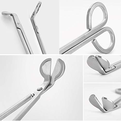 2 x Kerzendochtschneider, Dochtschneider, Dochtschere, Duftkerzenliebhaber, Docht Edelstahlschneider, Öllampe, Kerzenzubehör, Trimmer Schere (Silber) (2) - Image 5