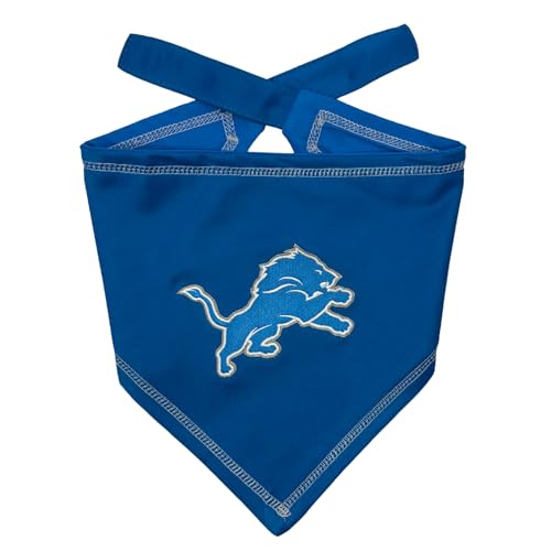 Pets First NFL Detroit Lions TIE Bandana Large/X-Large. Dog Bandana Scarf Bib for Pet Cat Dog. The Ultimate Game-Day Party Bandana