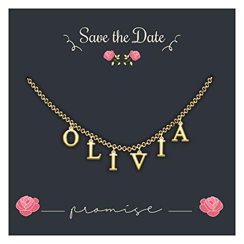 CoolJewelry Personalized Name Necklace Love Heart Custom Name Necklace 925 Sterling Silver Name Necklace with Heart Symbol Initial Necklace Gift for Women Girls