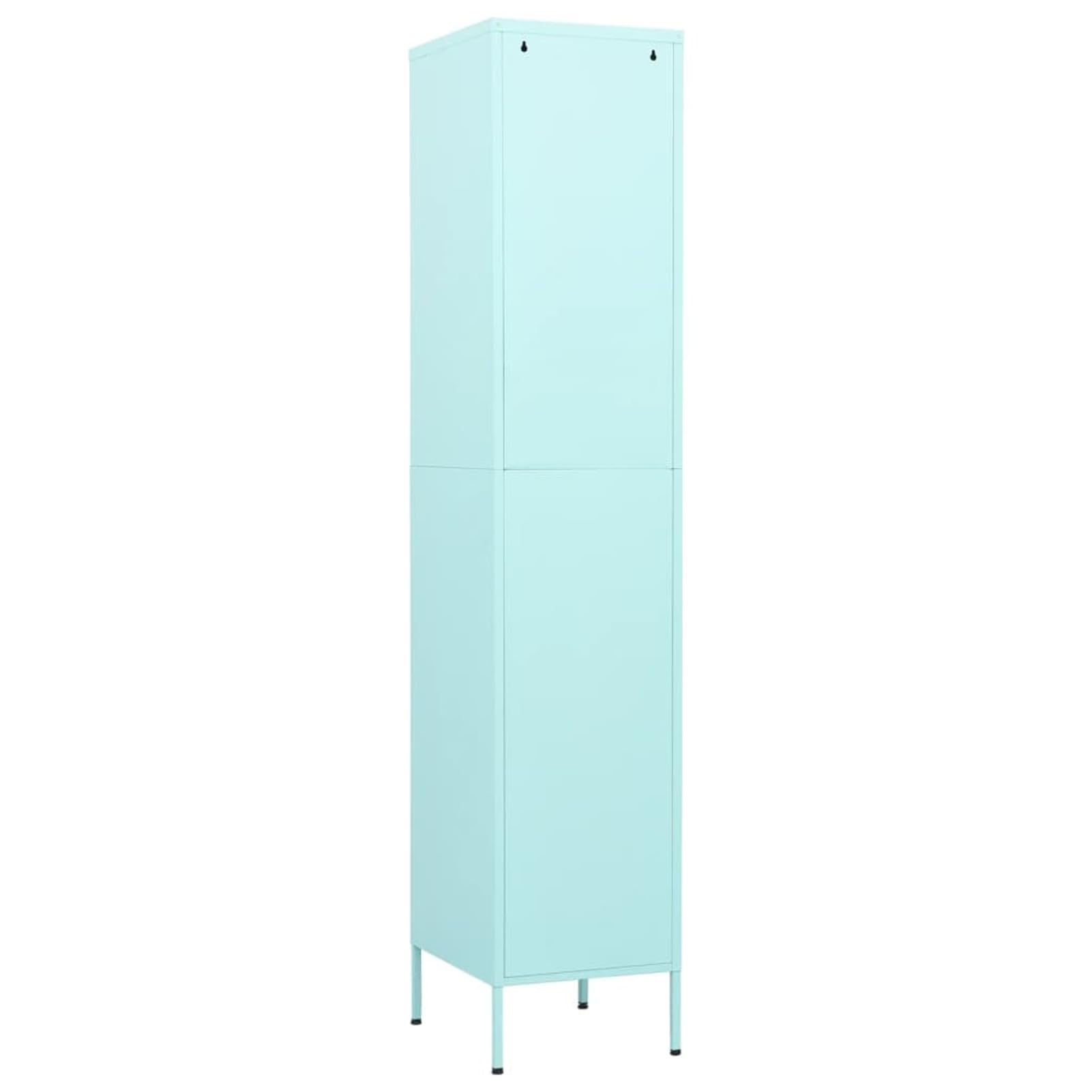 DJEKA Schließfachschrank Mintgrün Lagerschrank Spind Metallschrank Stahlschrank Aufbewahrungsschrank 35x46x180 cm Stahl Mehrzweckschrank Umkleideschrank Fächerschrank