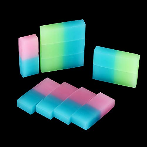 Boao 10 Pieces Double Colored Pencil Eraser Flexible Rubber Erasers For School Office Supplies #TOP5