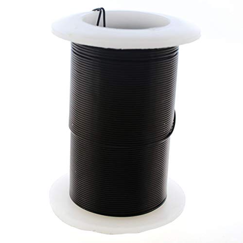 Image of The Beadsmith Wire Elements 22-Gauge Lacquered Tarnish-Resistant Copper Wire for Jewelry Making, 20 Yard, 18.29 Meter Spool (Black Color)