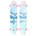 HLYT-Sgabelli da bar Skateboard Cruiser Double Kick 7 Strati Legno di Acero 47.2 '' x 9.1 '' Longboard Completo, Skateboard Freestyle Completo (T-Tool Incluso) Skateboard Easy Ride