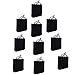 LazyMe Reusable Grocery Bags, Set of 10,Large Tote Bags,18x14x4 inch Merchandise Bags, Multicolors (Black)